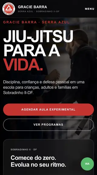 Gracie Barra Serra Azul website preview
