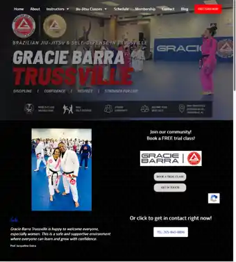 Gracie Barra Trussville website preview